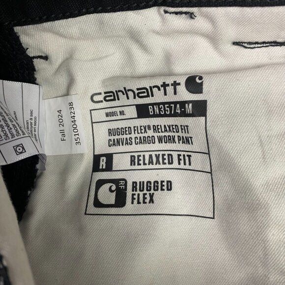Carhartt Rugged Flex Relaxed Fit Canvas Cargo Work Pants Men's 40 x 32 Black - Picture 10 of 15